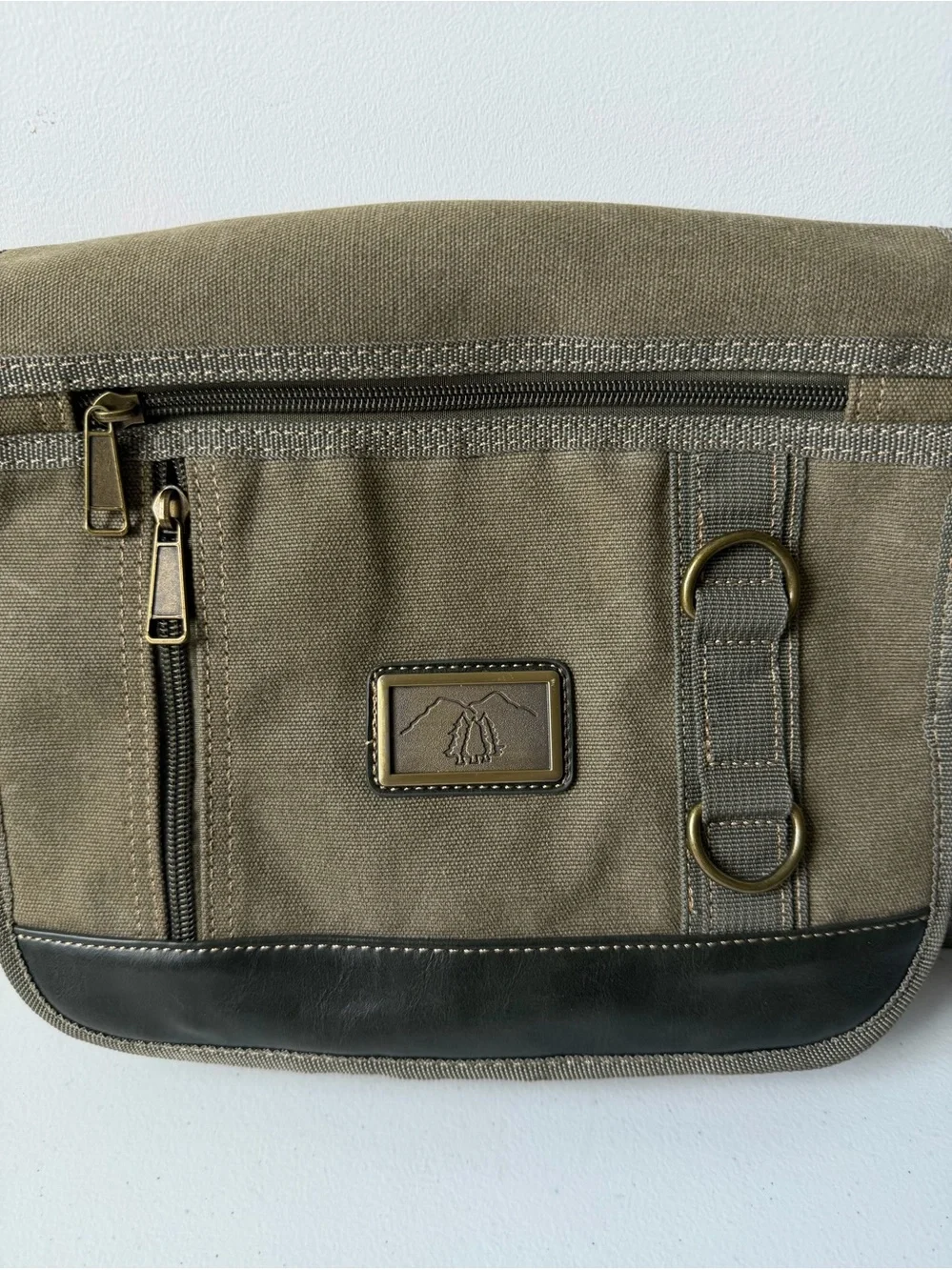 Olive Green Messenger Bag Small Canvas  Multi Storage Tactical Hunting Camping